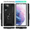For Samaung Galaxy S22 Ultra 5G Shockproof TPU + PC Protective Case with 360 Degree Rotating Holder(Black)