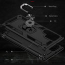 For Samaung Galaxy S22 Ultra 5G Shockproof TPU + PC Protective Case with 360 Degree Rotating Holder(Black)