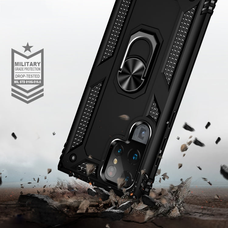 For Samaung Galaxy S22 Ultra 5G Shockproof TPU + PC Protective Case with 360 Degree Rotating Holder(Black)