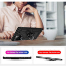 For Samaung Galaxy S22 Ultra 5G Shockproof TPU + PC Protective Case with 360 Degree Rotating Holder(Black)
