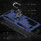 For Samaung Galaxy S22 Ultra 5G Shockproof TPU + PC Protective Case with 360 Degree Rotating Holder(Blue)