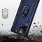 For Samaung Galaxy S22 Ultra 5G Shockproof TPU + PC Protective Case with 360 Degree Rotating Holder(Blue)