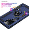 For Samaung Galaxy S22 Ultra 5G Shockproof TPU + PC Protective Case with 360 Degree Rotating Holder(Blue)