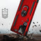 For Samaung Galaxy S22 Ultra 5G Shockproof TPU + PC Protective Case with 360 Degree Rotating Holder(Red)