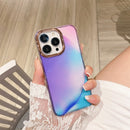Glitter Powder Electroplating Smudge Gradient Shockproof Phone Case For iPhone 11(Smudge Purple J3)