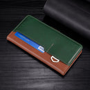 For Samsung Galaxy S22 Ultra 5G Retro Texture Contrast Color Side Buckle Horizontal Flip Leather Case with Holder & Card Slots & Wallet(Light Brown + Green)