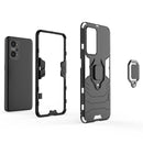 For OPPO Realme GT Neo2 5G Shockproof PC + TPU Protective Case with Magnetic Ring Holder(Navy Blue)