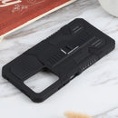 For Xiaomi 11T Vanguard Warrior All Inclusive Double-color Shockproof TPU + PC Protective Case with Holder(Black)