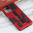 For Xiaomi 11T Vanguard Warrior All Inclusive Double-color Shockproof TPU + PC Protective Case with Holder(Red)