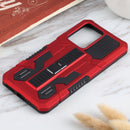 For Xiaomi 11T Vanguard Warrior All Inclusive Double-color Shockproof TPU + PC Protective Case with Holder(Red)