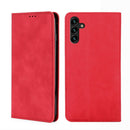 For Samsung Galaxy A13 5G Skin Feel Magnetic Horizontal Flip Leather Case with Holder & Card Slots(Red)
