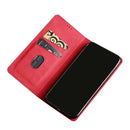 For Samsung Galaxy A13 5G Skin Feel Magnetic Horizontal Flip Leather Case with Holder & Card Slots(Red)
