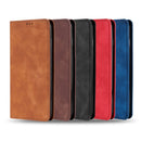 For Samsung Galaxy A13 5G Skin Feel Magnetic Horizontal Flip Leather Case with Holder & Card Slots(Red)