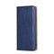 For Samaung Galaxy S22 Ultra 5G Pure Color Magnetic Horizontal Flip Leather Case with Holder & Card Slot & Wallet(Blue)