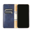 For Samaung Galaxy S22 Ultra 5G Pure Color Magnetic Horizontal Flip Leather Case with Holder & Card Slot & Wallet(Blue)