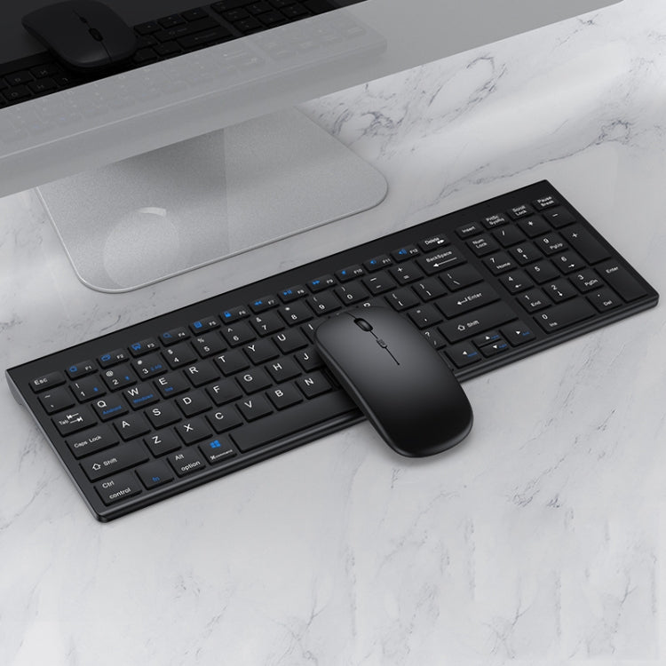 109 Three-mode Wireless Bluetooth Keyboard Mouse Set(Black)