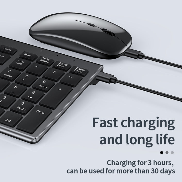 109 Three-mode Wireless Bluetooth Keyboard Mouse Set(Black)