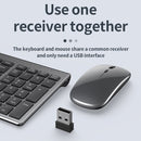 109 Three-mode Wireless Bluetooth Keyboard Mouse Set(Silver)