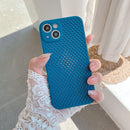 Shockproof Hollow Breathe Protective Case For iPhone 13(Blue)