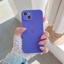 Shockproof Hollow Breathe Protective Case For iPhone 13(Purple)
