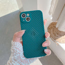 Shockproof Hollow Breathe Protective Case For iPhone 13 Pro(Lake Blue)