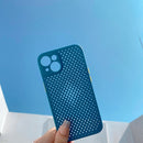 Shockproof Hollow Breathe Protective Case For iPhone 13 Pro Max(Blue)