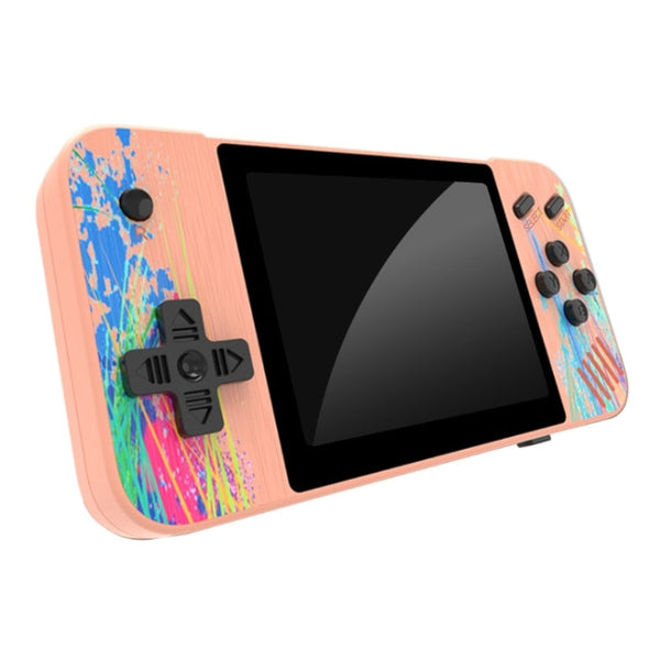 G3 Macaron 3.5 inch Screen Handheld Game Console Built-in 800 Games(Pink)