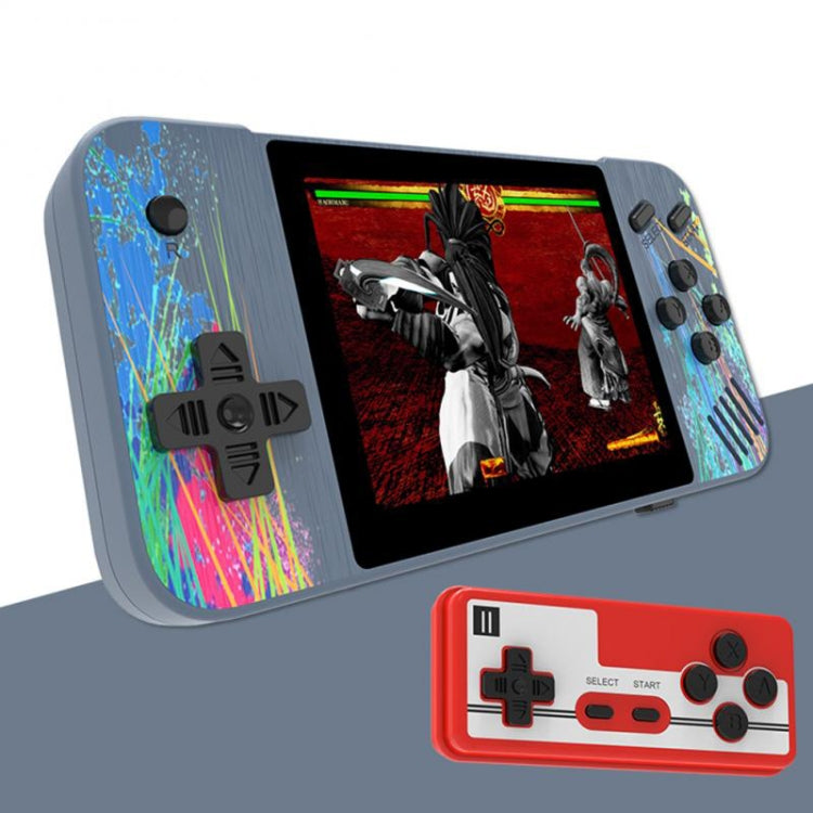 G3 Macaron 3.5 inch Screen Handheld Game Console for Dual Players Built-in 800 Games(Grey)