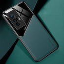 For vivo X70 All-inclusive Leather + Organic Glass Protective Case with Metal Iron Sheet(Green)
