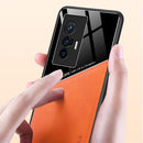 For vivo X70 All-inclusive Leather + Organic Glass Protective Case with Metal Iron Sheet(Green)