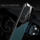 For vivo X70 Pro All-inclusive Leather + Organic Glass Protective Case with Metal Iron Sheet(Green)
