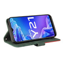 For vivo Y21 2020/Y21s/Y33s Dual-color Splicing Horizontal Flip PU Leather Case with Holder & Card Slots & Wallet(Green)
