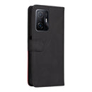 For Xiaomi 11T / 11T Pro Dual-color Splicing Horizontal Flip PU Leather Case with Holder & Card Slots & Wallet(Black)