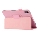 Litchi Texture Horizontal Flip PU Leather Tablet Case with Holder For iPad mini 6(Pink)