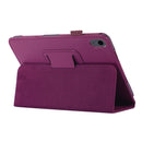 Litchi Texture Horizontal Flip PU Leather Tablet Case with Holder For iPad mini 6(Purple)