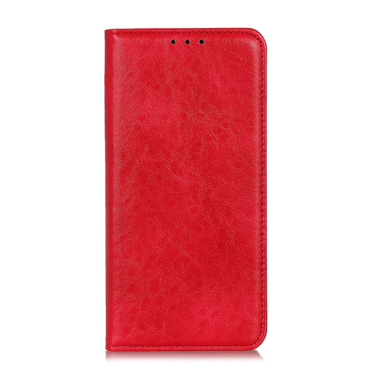 For Samsung Galaxy S22 5G Magnetic Crazy Horse Texture Horizontal Flip Leather Case with Holder & Card Slots & Wallet(Red)
