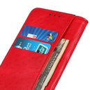For Samsung Galaxy S22 5G Magnetic Crazy Horse Texture Horizontal Flip Leather Case with Holder & Card Slots & Wallet(Red)