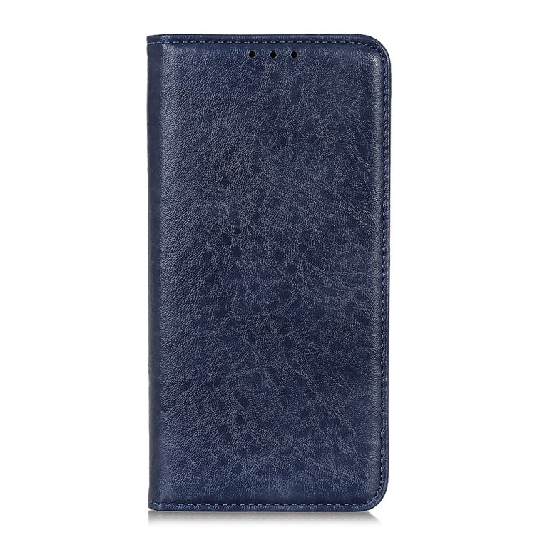 For Samsung Galaxy S22 5G Magnetic Crazy Horse Texture Horizontal Flip Leather Case with Holder & Card Slots & Wallet(Blue)