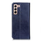 For Samsung Galaxy S22 5G Magnetic Crazy Horse Texture Horizontal Flip Leather Case with Holder & Card Slots & Wallet(Blue)
