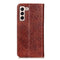 For Samsung Galaxy S22 5G Magnetic Crazy Horse Texture Horizontal Flip Leather Case with Holder & Card Slots & Wallet(Brown)
