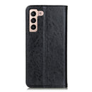 For Samsung Galaxy S22 5G Magnetic Crazy Horse Texture Horizontal Flip Leather Case with Holder & Card Slots & Wallet(Black)