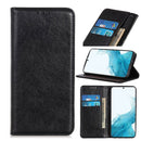 For Samsung Galaxy S22+ 5G Magnetic Crazy Horse Texture Horizontal Flip Leather Case with Holder & Card Slots & Wallet(Black)