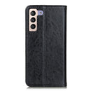 For Samsung Galaxy S22+ 5G Magnetic Crazy Horse Texture Horizontal Flip Leather Case with Holder & Card Slots & Wallet(Black)