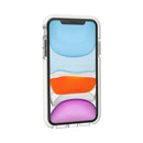 For iPhone 11 Grid Pattern Shockproof Transparent TPU Protective Case(White)