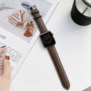 Sewing Leather Watch Band For Apple Watch Series 7 41mm / 6&SE&5&4 40mm / 3&2&1 38mm(Dark Brown)