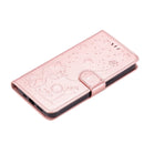 For vivo Y21 2021 / Y21s / Y33s Cat Bee Embossing Pattern Shockproof Horizontal Flip Leather Case with Holder & Card Slots & Wallet(Rose Gold)