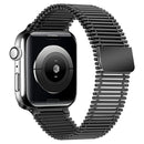Chain Loop Steel Watch Band For Apple Watch Series 7 45mm / 6&SE&5&4 44mm / 3&2&1 42mm(Black)