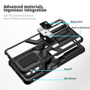 For Xiaomi Redmi Note 10 Pro Armor 2 in 1 PC + TPU Magnetic Shockproof Case with Foldable Holder(Black)