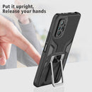 For Xiaomi Redmi Note 10 Pro Armor 2 in 1 PC + TPU Magnetic Shockproof Case with Foldable Holder(Black)