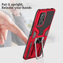 For Xiaomi Redmi Note 10 Pro Armor 2 in 1 PC + TPU Magnetic Shockproof Case with Foldable Holder(Red)